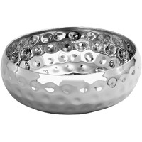 Leeber 72593 Elegance Bolt Hammered 11 in Round Stainless Steel Serving Bowl