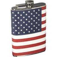 8oz Stitched American Flag Flask