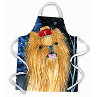 "Caroline's Treasures SS8413APRON Starry Night Yorkie Apron, Large, Multicolor"