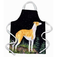 "Caroline's Treasures SS8492APRON Starry Night Whippet Apron, Large, Multicolor"