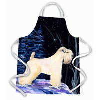 "Caroline's Treasures SS8386APRON Starry Night Wheaten Terrier Soft Coated Apron, Large, Multicolor"