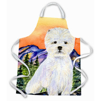 "Caroline's Treasures SS8159APRON Westie Apron, Large, Multicolor"