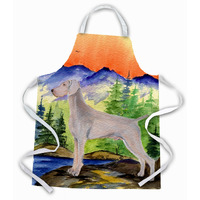"Caroline's Treasures SS8267APRON Weimaraner Apron, Large, Multicolor"