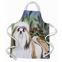 "Caroline's Treasures SS8034APRON Shih Tzu Apron, Large, Multicolor"