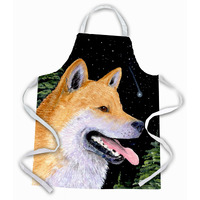 "Caroline's Treasures SS8598APRON Shiba Inu Apron, Large, Multicolor"