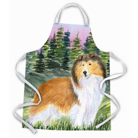 "Caroline's Treasures SS8321APRON Sheltie Apron, Large, Multicolor"