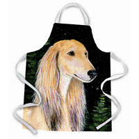 "Caroline's Treasures SS8485APRON Starry Night Saluki Apron, Large, Multicolor"