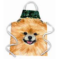 "Caroline's Treasures SS8725APRON Pomeranian Apron, Large, Multicolor"