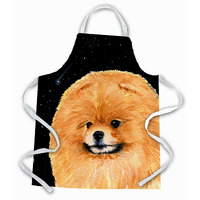 "Caroline's Treasures SS8481APRON Starry Night Pomeranian Apron, Large, Multicolor"