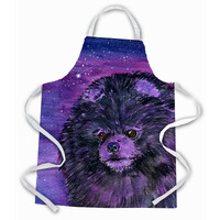 "Caroline's Treasures SS8501APRON Starry Night Pomeranian Apron, Large, Multicolor"