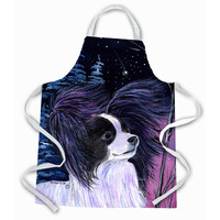 "Caroline's Treasures SS8377APRON Starry Night Papillion Apron, Large, Multicolor"