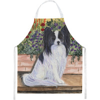 "Caroline's Treasures SS8210APRON Papillion Apron, Large, Multicolor"