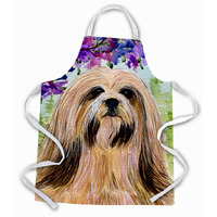 "Caroline's Treasures SS8436APRON Lhasa Apso Apron, Large, Multicolor"