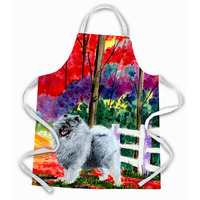 "Caroline's Treasures SS8432APRON Keeshond Apron, Large, Multicolor"