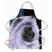 "Caroline's Treasures SS8412APRON Starry Night Keeshond Apron, Large, Multicolor"