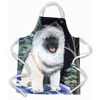 "Caroline's Treasures SS8404APRON Starry Night Keeshond Apron, Large, Multicolor"