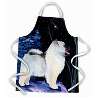 "Caroline's Treasures SS8380APRON Starry Night Keeshond Apron, Large, Multicolor"