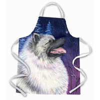 "Caroline's Treasures SS8350APRON Starry Night Keeshond Apron, Large, Multicolor"