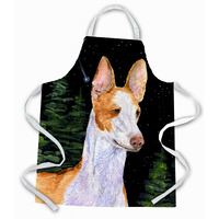 "Caroline's Treasures SS8495APRON Starry Night Ibizan Hound Apron, Large, Multicolor"