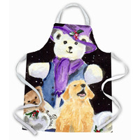 "Caroline's Treasures SS8954APRON Golden Retriever Apron, Large, Multicolor"