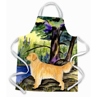 "Caroline's Treasures SS8426APRON Golden Retriever Apron, Large, Multicolor"