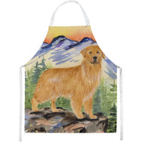 "Caroline's Treasures SS8163APRON Golden Retriever Apron, Large, Multicolor"