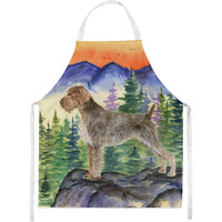 "Caroline's Treasures SS8226APRON German Wirehaired Pointer Apron, Large, Multicolor"