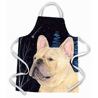 "Caroline's Treasures SS8441APRON Starry Night French Bulldog Apron, Large, Multicolor"