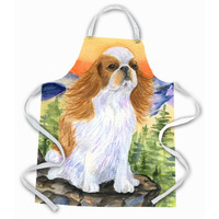 "Caroline's Treasures SS8311APRON English Toy Spaniel Apron, Large, Multicolor"