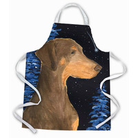 "Caroline's Treasures SS8462APRON Starry Night Doberman Apron, Large, Multicolor"