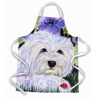 "Caroline's Treasures SS8349APRON Coton de Tulear Apron, Large, Multicolor"