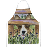 "Caroline's Treasures SS8254APRON Corgi Apron, Large, Multicolor"