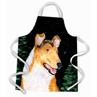 "Caroline's Treasures SS8484APRON Starry Night Collie Smooth Apron, Large, Multicolor"