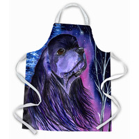 "Caroline's Treasures SS8385APRON Starry Night Cocker Spaniel Apron, Large, Multicolor"