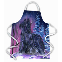 "Caroline's Treasures SS8366APRON Starry Night Briard Apron, Large, Multicolor"