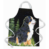 "Caroline's Treasures SS8468APRON Starry Night Bernese Mountain Dog Apron, Large, Multicolor"