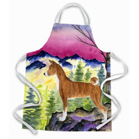 "Caroline's Treasures SS8371APRON Basenji Apron, Large, Multicolor"
