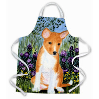 "Caroline's Treasures SS8108APRON Basenji Apron, Large, Multicolor"