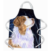 "Caroline's Treasures SS8375APRON Starry Night Australian Shepherd Apron, Large, Multicolor"