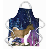 "Caroline's Treasures SS8352APRON Starry Night Akita Apron, Large, Multicolor"