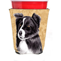 Border Collie Red Solo Cup Beverage Insulator Hugger