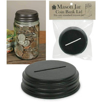 Mason Jar Coin Bank Lid - Box of 4