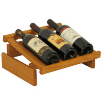 Wooden Mallet WRD3LO 3 Bottle Dakota Wine Display