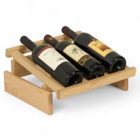 Wooden Mallet WRD3UN 3 Bottle Dakota Wine Display