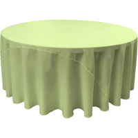 LA Linen Polyester Poplin Tablecloth 120-Inches Round, Sage