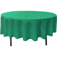 LA Linen Polyester Poplin Tablecloth 90-Inches Round, Jade