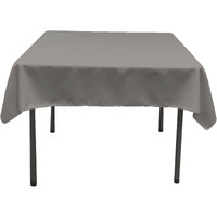 LA Linen Polyester Poplin Square Tablecloth, 58 by 58-Inch, Dark Gray