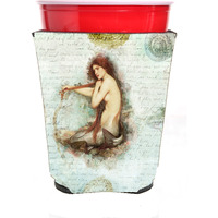 Mermaids and Mermen  Red Solo Cup Beverage Insulator Hugger