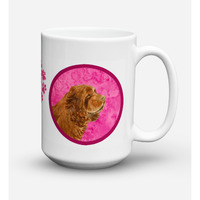 "Caroline's Treasures SS4786-PK-CM15 Sussex Spaniel Microwavable Ceramic Coffee Mug, 15 oz, Multicolor"
