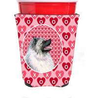 Keeshond  Red Solo Cup Beverage Insulator Hugger